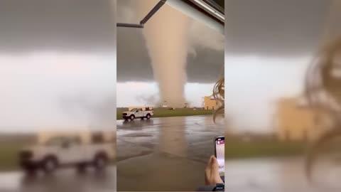 Massive Tornado Near Air Force Base