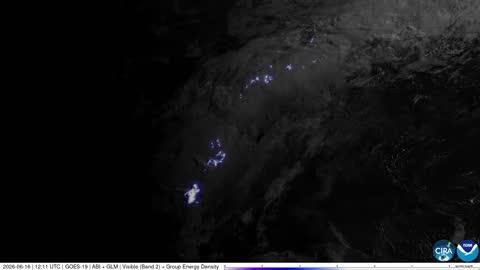 Lightning Flashes Amid Tropical Storm Watch