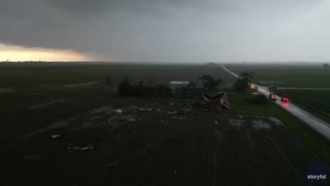 Trail of Destruction from Severe Storms