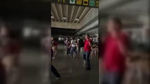 Airport Ceiling Collapses Amid Major Earthquake