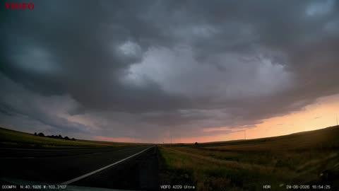 Lightning Bolts Streak Across Sky in Stormy Colorado