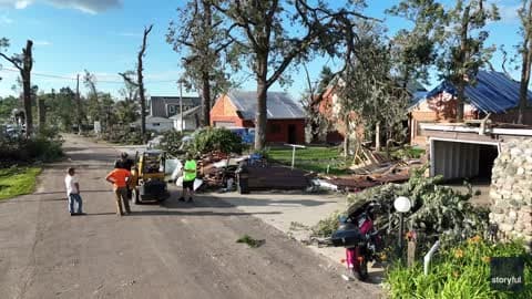Aerial Footage Shows Extent of Tornado Damage in Detroit Lakes