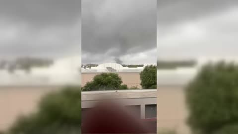 Blue Flashes Burst From Blown Transformer as Tornado Hits San Antonio