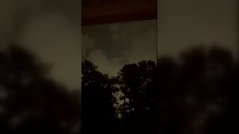 Lightning Repeatedly Flashes Over Central Georgia Amid Severe Thunderstorm