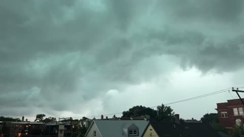 Dark Storm Clouds Drift Across Chicago