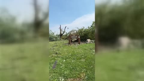 Toppled Trees and Debris Litter Park After TornadoWarned Storm Hits Central Wisconsin