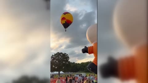 Hot Air Balloonists Narrowly Avoid Disaster at Festival