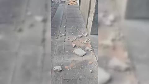 Earthquake Damages Buildings in Pozzuoli