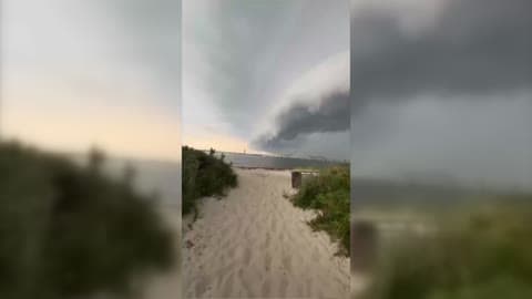 Dramatic Storm Looms Over Long Island Coast