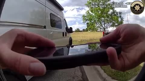 Deputy Breaks Window to Rescue Dog Trapped in Van on Hot Day
