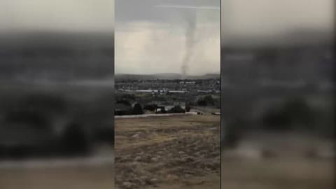 Whirlwind Whips Up Dust During Severe Thunderstorms in Northern Utah