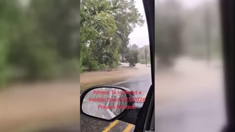 Heavy Rain Brings Flash Flooding to Eastern Texas