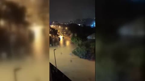 Storyful 349388 Streets Buried in Muddy Floodwater as Storm Batters Catalonia
