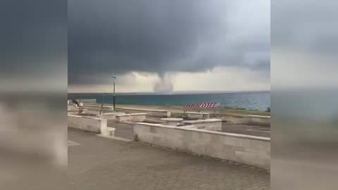 Impressive Waterspout Swirls Off Puglia Coast
