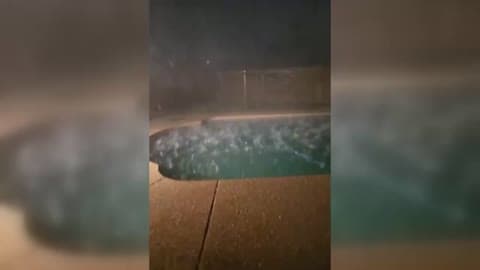 Severe Hail Makes Big Splashes in Arizona Pool