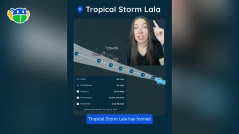 Tropical Storm Lala Approaches Hawaii