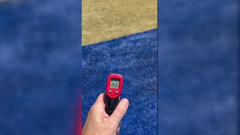 Turf Temperature Exceeds 160 Degrees Ahead of Football Game