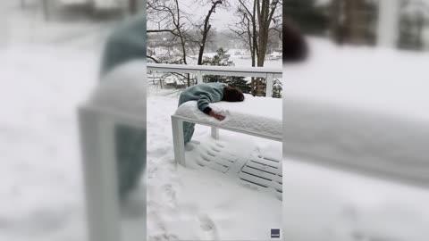 Woman Sees Snow for First Time in Her Life